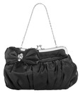 1Bolzo Black Satin V11574 Clutch