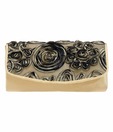 1Bolzo Golden & Black Golden & Black V11637 Clutch