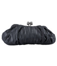 1Bolzo Shaded Black  Satin V11655 Clutch