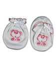 Baby Boo Mitten & Booty With Sweet Embroidery - Set Of 2