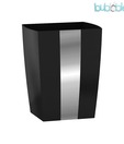 Plumeria  Classy Black Waste Basket