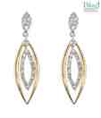Bling Dangling Marquise American Diamond Earrings