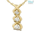 Bling Fancy Three Stone American Diamond Pendant
