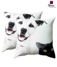 Home Set Of 2 Animal Printed Cotton Cushion Covers