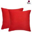 Home Cotton Viscose Maroon Cushion Covers Set-2 pcs