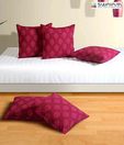 Swayam Maroon & Deep Pink Cushion Cover Set - 5 Pcs