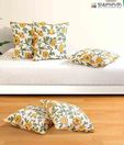 Swayam White Floral Cushion Cover Set - 5 Pcs
