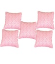 MeSleep Pink Embroidered Set Of Five Cushion Covers