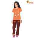Chicita Orange & Brown Night Suit For Kids