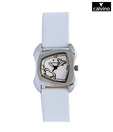 Calvino White Strap Watch