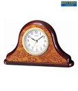 Rhythm Brown Beep Alarm Wooden Table Clock