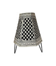 48craft Leather White & Black  Lamp Shade