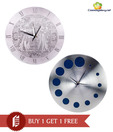 Cosmosgalaxy Round Wall Clock Combo - Buy 1 Get 1 Free