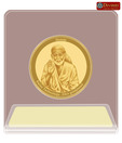 Diviniti Golden Shirdi Sai Baba Acrylic Car Frame