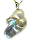 OPS. Beautiful Silver Alloy Pearl Pendant DSNP10-C