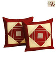 Home Kraft Geometric Burgundy Cushion Cover Set