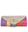Oleva Ravishing Silver Stone Clutch