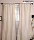 Deco Window Cream Self Design Curtain