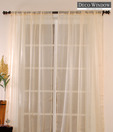 Deco Window  Decorative Sheer White Curtain