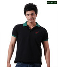 D-Green Black Polo T-Shirt