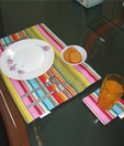 Elysia Set Of Twelve Aesthetic Pink Table Linen With Coaster