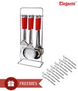 Elegante Red Kitchen Tool Set - 7 Pcs