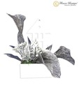 Flowers Boutique Glittered Silver Anthurium & Daisy Flowers With A Vase