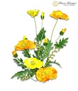 Flowers Boutique European Poppy Bouquet With A Vase