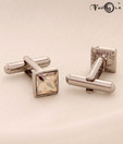 Favola Golden Shadow Crystal Cufflinks