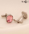 Favola Light Rose Crystal Cufflinks