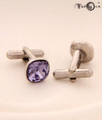 Favola Purple Crystal Cufflinks