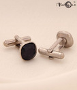 Favola Jet Black Crystal Cufflinks