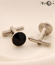 Favola Striking Black Crystal Cufflinks