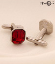 Favola Siam Red Crystal Cufflinks
