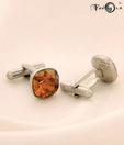 Favola Copper Tint Crystal Cufflinks