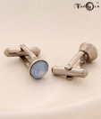 Favola Sky Blue Crystal Cufflinks