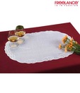Freelance Set Of 6 Beautiful Leaf Motif Cut Work Lace Table Mats