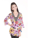 Frolic Purple & Blue Tunic Top