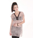 Frolic Light Pink & Brown Tunic Top
