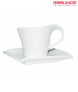 Freelance Dainty White Cups & Saucer Set
