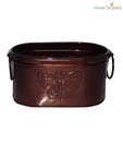 Home Orchard Dark Brown Butterfly Embossed Planter