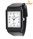 Horo White Dial Black Watch