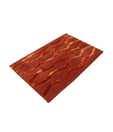 Elysia Rust Wave-patterned Tufted Bathmat