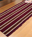 Elysia Maroon & White Bed Side Runner