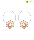 Opaleena Orange Topaz Crystal Hoops