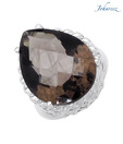 Johareez Gorgeous Pear Smoky Topaz Ring