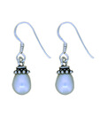Indian Silver Pretty Pearl Drop Earrings