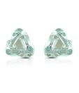 Aiva Soothing Blue Triangular Silver Earrings
