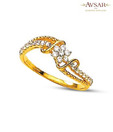 Avsar 18 kt Gold & Diamond Dainty Ring