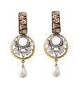 Styleos Multi-Patterned Pearl Drop Earrings